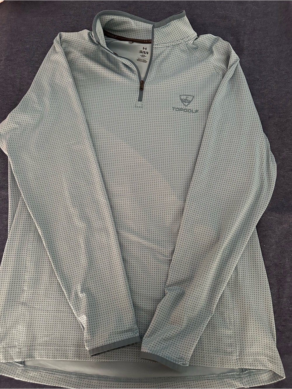Under Armour x TopGolf Men’s Teal Blue Performance 1/4 Zip Jacket
